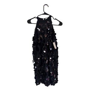 NWT Charlotte Russe Womens Sequin Dress Size XS Black Mini Glam Occasion Event